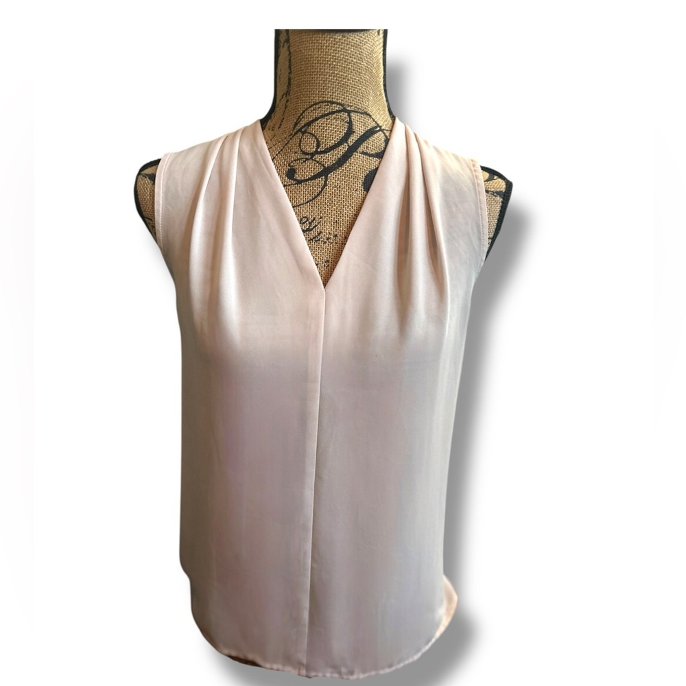 Mossimo Elegant Pink V-Neck Ruched Hi-Low Sleeveless Top Size XL